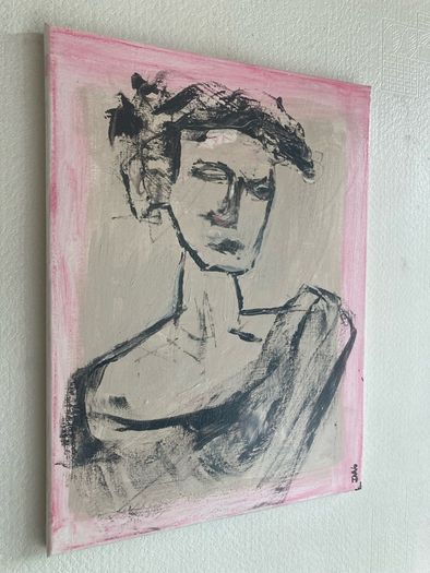 Original Painting Irish  Figurative Roman Statue Painting Original Art contemporary Irish art