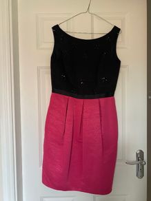 Eliza J Black/Pink embellished dress. Sz10