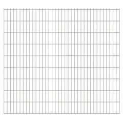 2D Garden Fence Panels 2.008x0.83 m 12 m (Total Length) Silver