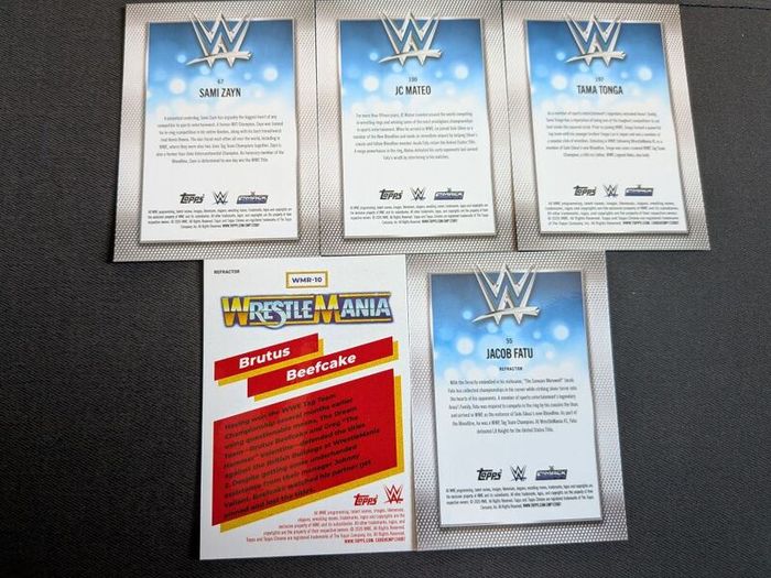 WWE Topps Chrome 2026 Refractor x2 & Diamond Plate x3 Refractor Set