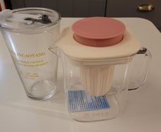 Glassy mug and container