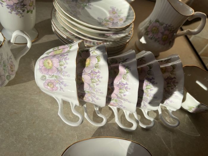 Vintage Royal Tara 21 piece set Irish Blossom in Mint condition