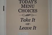 kitchen menu take it or leave it decal