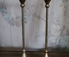 Mid-century brass candlesticks