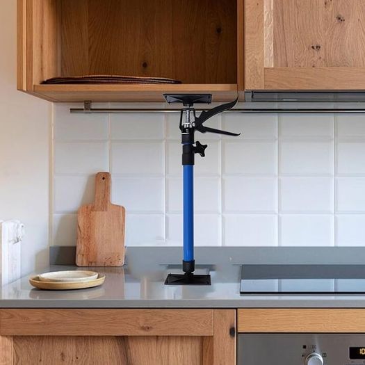 Cabinet Lifter - Adjustable from 48 to 114 cm Third Hand | 30 kg Load Capacity Work Easier Levelling Bar Lift Bracket for Electrical Appliances Construction Fridge Awning