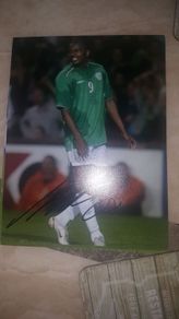 A signed photo of Clinton Morrison