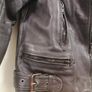 Leather Vintage Biker Jacket Image 9