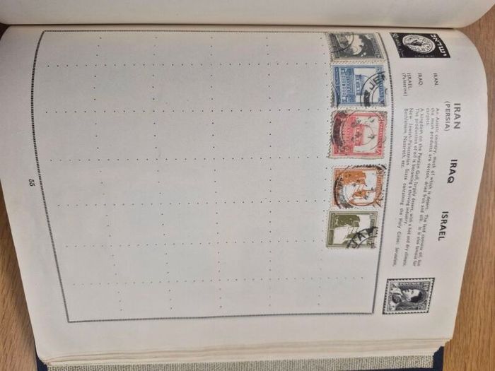 stamp album with stamps of the world