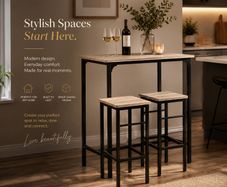 Bar table with 2 stools