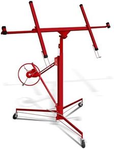 Folding Plate Lifter XXL for Plasterboard 140-350 cm Working Height Adjustable Max 290 cm Load Arm Width and 68 kg Load Capacity