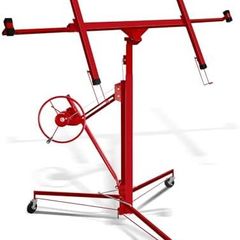 Folding Plate Lifter XXL for Plasterboard 140-350 cm Working Height Adjustable Max 290 cm Load Arm Width and 68 kg Load Capacity