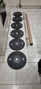 brand new olympic bumper weight lifting set A