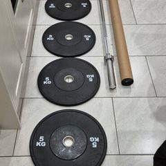 brand new olympic bumper weight lifting set A