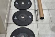 brand new olympic bumper weight lifting set  A