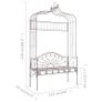 Garden Bench 122 cm Iron Antique Brown Image 2