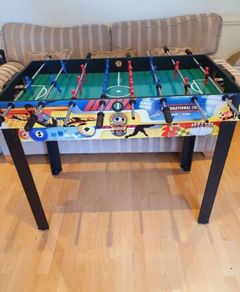 fooseball slide  hockey pool table
