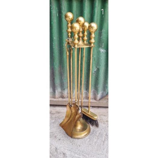 4 piece Brass Fireside Companion Set KAS536