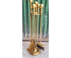 4 piece Brass Fireside Companion Set KAS536
