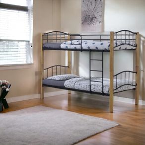 Sturdy Wooden & Metal Bunk Bed