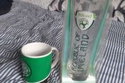 Ireland pint glass and Celtic mug