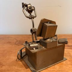 Stainless Steel Man Wrecking Computer