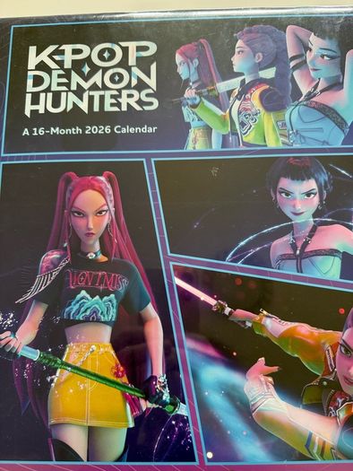 K-Pop Demon Hunters Official 2026 A3 Wall Calendar (New and Sealed)