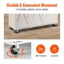 Kitchen Island Cart with Solid Wood Top, 115 cm Width Mobile Carts with Storage Cabinet, Rolling Kitchen Table with Spice Rack, Towel Rack Image 2