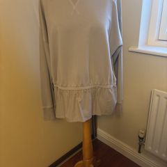 Carolyn Donnelly - The Edit Grey Cotton Hem Sweat Top - Brand New - Size M