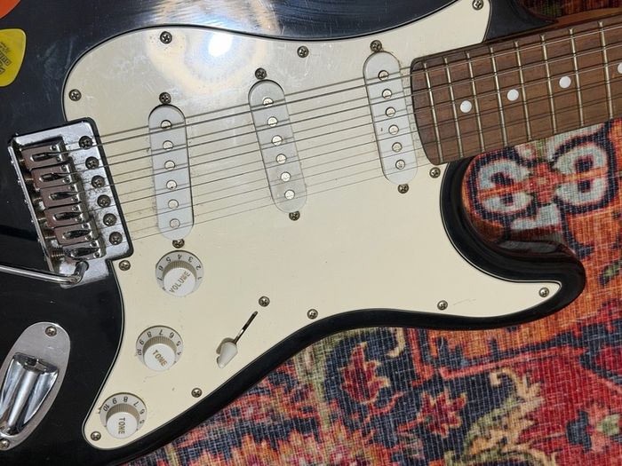Encore Electric Guitar - Black Strat Style