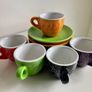 Bialetti Espresso Cup and Saucer Set 5 Piece Colourful Set Brand New Image 3