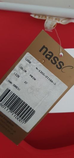 NASS Designed in Ireland block multi printed cowl neck dress Sz 22 UK - Bnwt Rrp 99 Sterling
