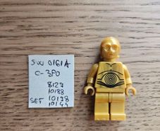 lego sw0161a C-3PO, set star wars 8129, 10188, 10198, 10144