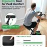 Folding Exercise Bike with 16-Level Adjustable Magnetic Resistance, 330/350LBS Quiet Foldable Indoor Cycling Bike, Fitness Stationary Bike with LCD Display & Large Comfortable Seat Cushion Image 3