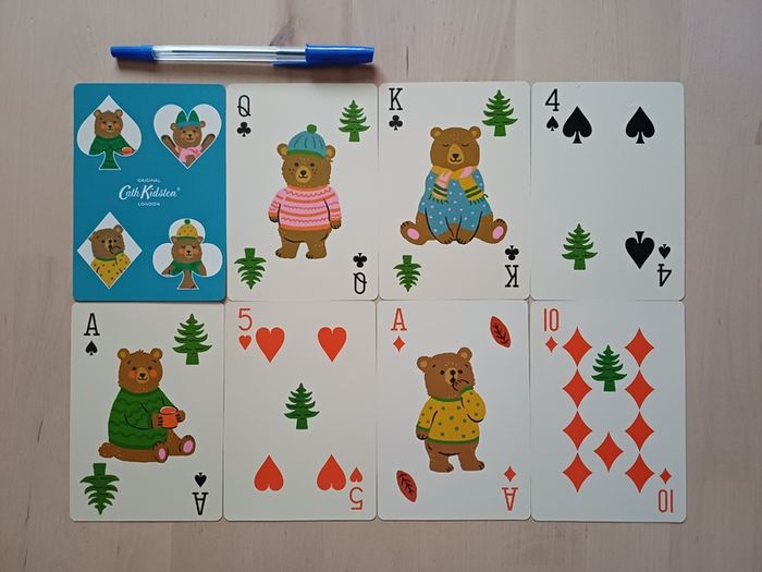 Cath Kidston of London 54 Bear Playing Large Cards Jumbo Set