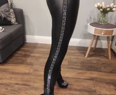Leggins greek style eco-leather