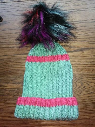 hand knitted adults bobble hats