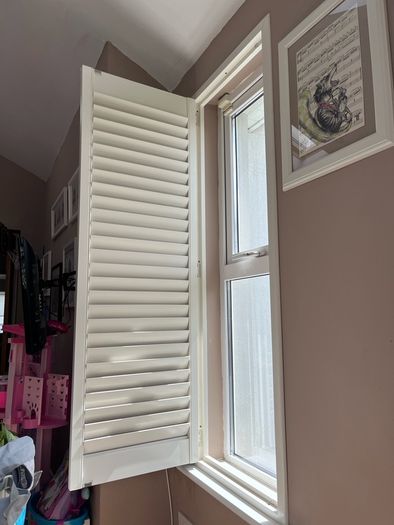 Custom White Interior Shutters