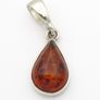 925 Sterling Silver & Natural Baltic Amber Minimalist Pendant Image 3