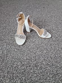 Wedding shoes - white, open toe