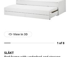 IKEA single bed with underbed and storage with two high quality mattresses