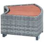 Spa Step Grey Poly Rattan 92x45x25 cm Image 2