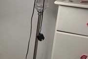 Grey floor lamp