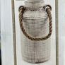 Vintage Style Textured White Stoneware Vase Image 6