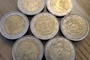 2 Euro France 7 Commemorative Coins Lot