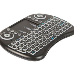 New Mini 2.4GHz Wireless Keyboard USB RGB LED Backlight Touchpad PC TV #1497