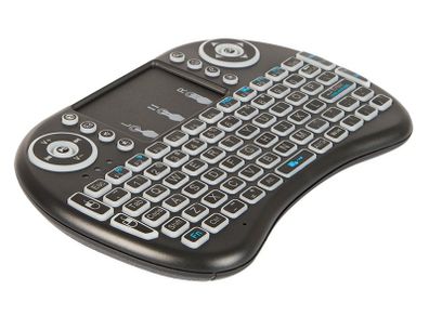 New Mini 2.4GHz Wireless Keyboard USB RGB LED Backlight Touchpad PC TV #1497