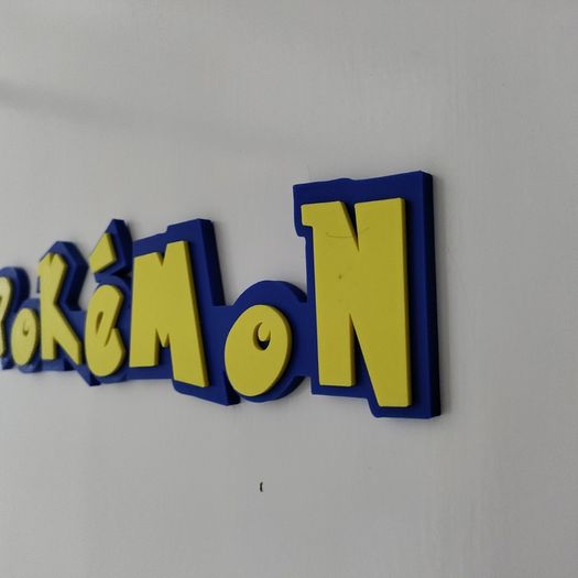Personalized 3D Printed Name Sign  Pokemon sign  Card Game Poke bed Door Plaque Pokemon sign