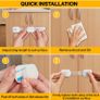 Child Safety Locks for Children, Pack of 20, 6X Kitchen Cupboards, Fridge Door Safety Locks, 8X Corner Guards, 6X Sockets Covers No Tools Or Drills Required. Very Easy to Install. Image 7