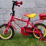 Kids Fire Fighter Red Bike Age 3-6, With Stabilisers, Hardly Used Image 3