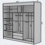 Sliding Doors Wardrobe ERWIN 235cm White Image 3